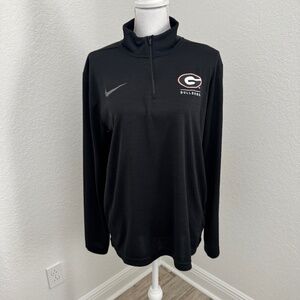 Georgia Bulldogs Nike Quarter Zip Dri Fit Black